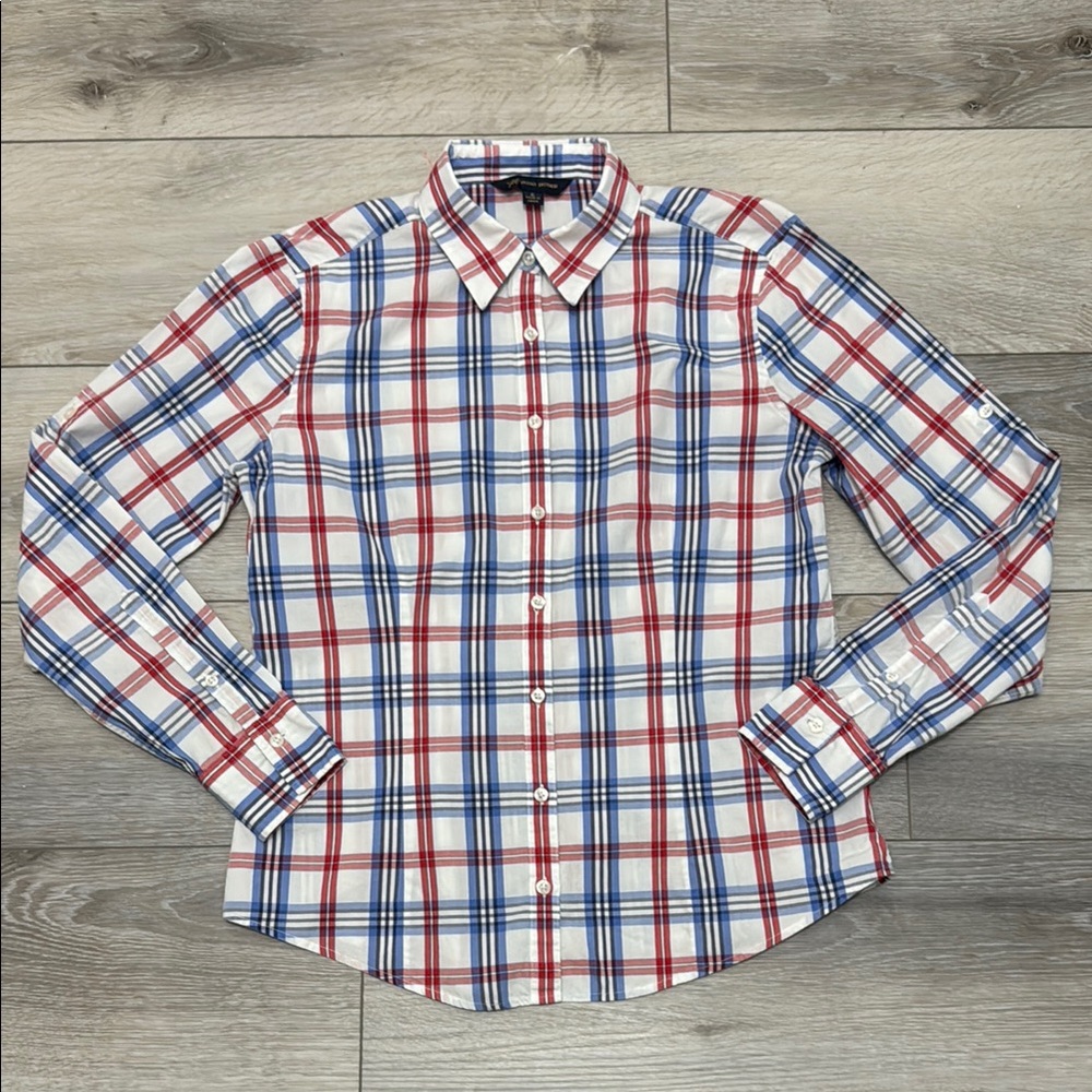 Brooks Brothers Red and Blue Plaid Button Down Shirt